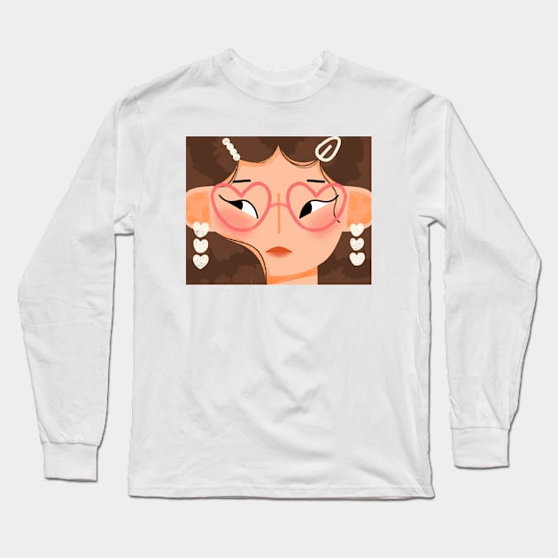 Heart shaped Long Sleeve T-Shirt by Mangayubecik